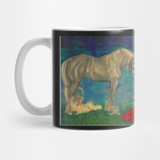 Horse, Lady and Raven Mug